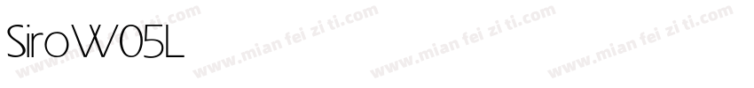 Siro W05 Light字体转换